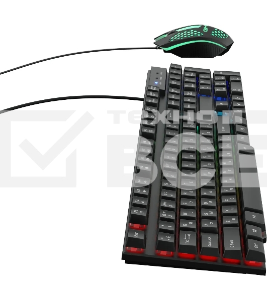 Клавиатура + мышь Оклик GMNG 400GMK клав:черный мышь:черный USB