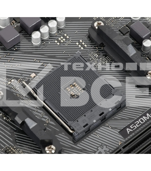Материнская плата ASRock A520M-HDV, AM4, AMD A520, 2xDDR4, 4xSATA, 1xM.2, 1xPCIe 3.0 x16, 1xPCIe 3.0 x1, 1xDVI-D, 1xHDMI, 1xVGA, 1x 1Gb LAN, 3x3.5 мм, 7.1, mATX