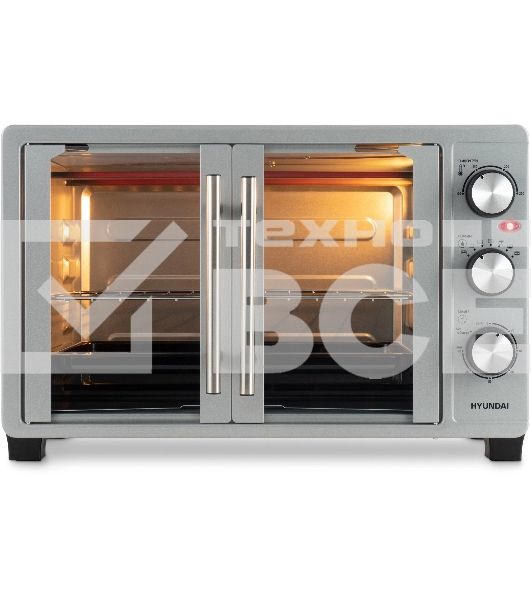 Мини-печь Hyundai MIO-HY077 30л. 1500Вт серебристый