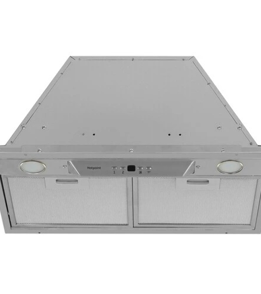 Встраиваемая вытяжка Hotpoint HPAE 52FLB X, управление сенсорное, Серебристый