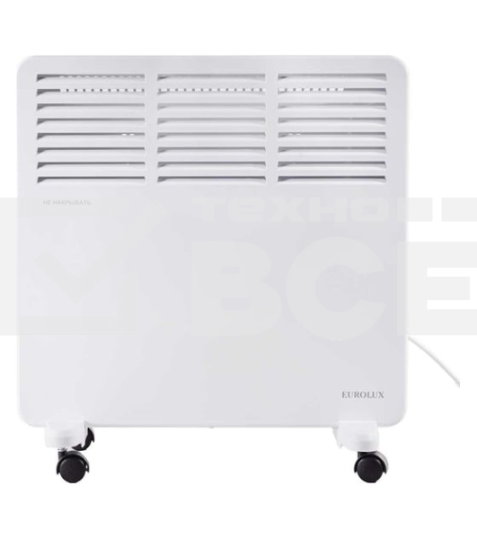 Конвектор Eurolux ОК-EU-1000CH, белый, 1000 Вт, 10 м2, термостат