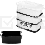 Пароварка электрическая Kitfort КТ-4082 3ярус. 800Вт серебристый, фото3