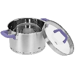 Кастрюля LARA LR02-255 Лаванда 6,4 л, 24 см, нержавеющая сталь, с крышкой, фото4