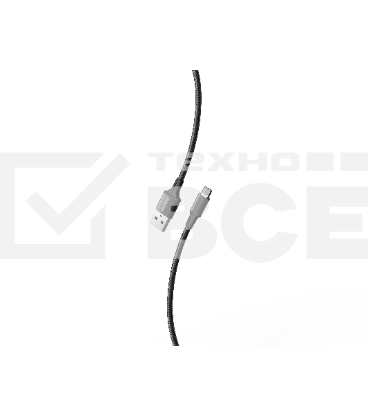 Кабель Smartbuy S14 MicroUSB черный, 3 А, 2 м