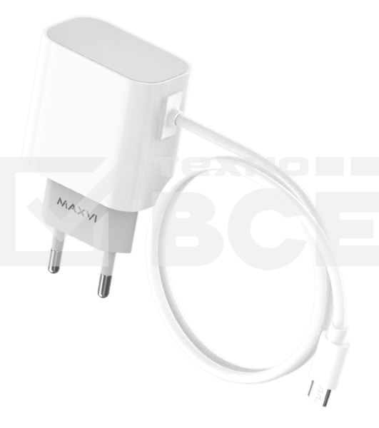 Сетевое зарядное устройство Maxvi CHL-240M 2.4A, with microUSB cable, белый