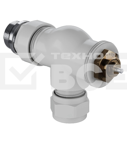 Набор термостатический осевой Royal Thermo Design Pro 15мм М30х1,5 (белый)