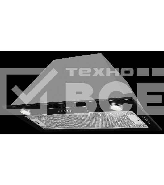 Вытяжка встраиваемая Kuppersberg Inlinea 70 BX черный/нержавеющая сталь, 70 см, 1300 куб. м/ч, 41 дБ