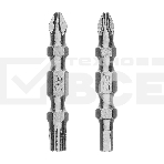 Набор бит двухстор. Gross PH2-T30х45мм, PZ2-H4х45мм, сталь S2, 2 шт., фото 1