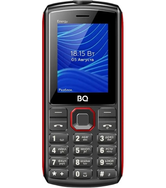 Мобильный телефон BQ 2452 Energy черный/красный