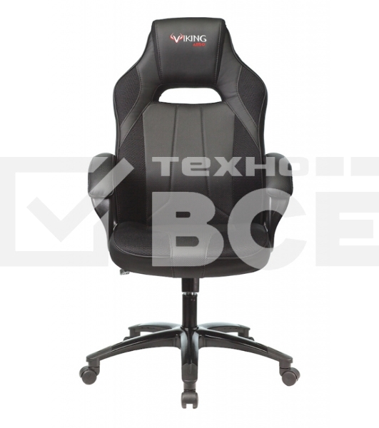 Кресло игровое Бюрократ VIKING 2 AERO BLACK EDITION черный, искусственная кожа