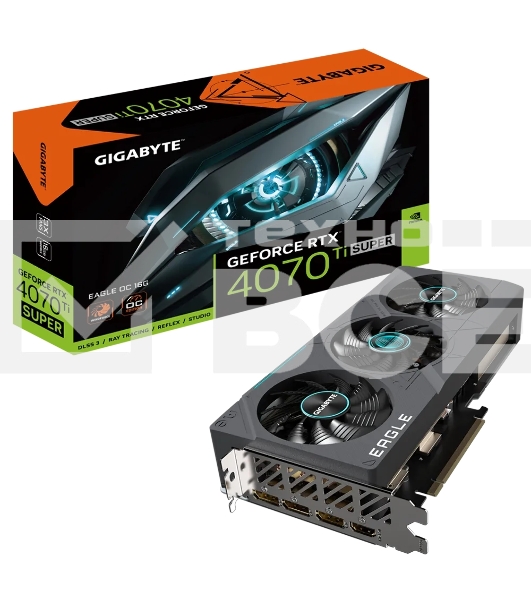 Видеокарта Gigabyte GV-N407TSEAGLE OC-16GD RTX4070Ti SUPER EAGLE OC 16GB GDDR6X 256-bit DPx3 HDMI 3FAN RTL