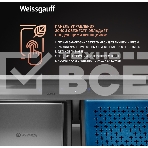 Холодильник Weissgauff WCD 590 NoFrost Inverter Premium Biofresh Blue Glass синий трёхкамерный 359/180 л морозилка снизу, фото3