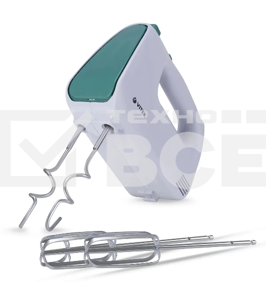 Миксер ручной Vitek VT-1490 белый/зеленый