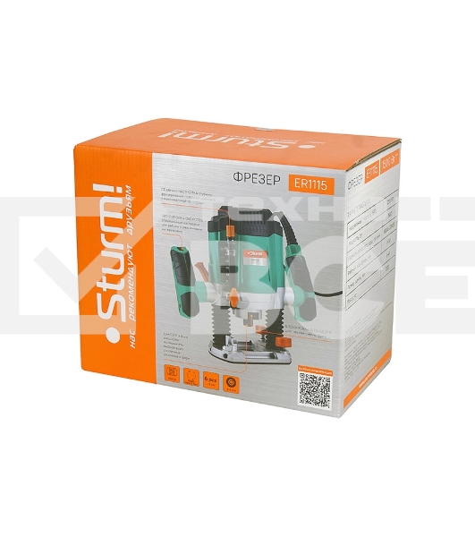 Фрезер Sturm! ER1115 1500 Вт, 16000-30000 об/мин, цанга 6 мм, 8 мм ЛИТАЯ ОПОРА (АЛЮМИНИЙ).