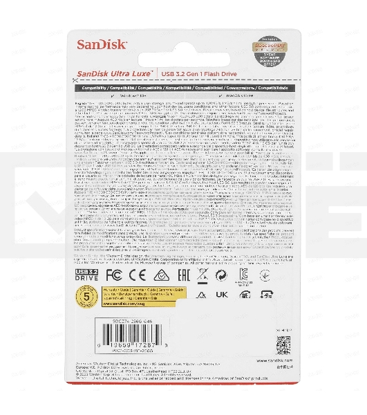 Флеш диск SanDisk CZ74 Ultra Luxe, 256Gb USB 3.1 серебристый