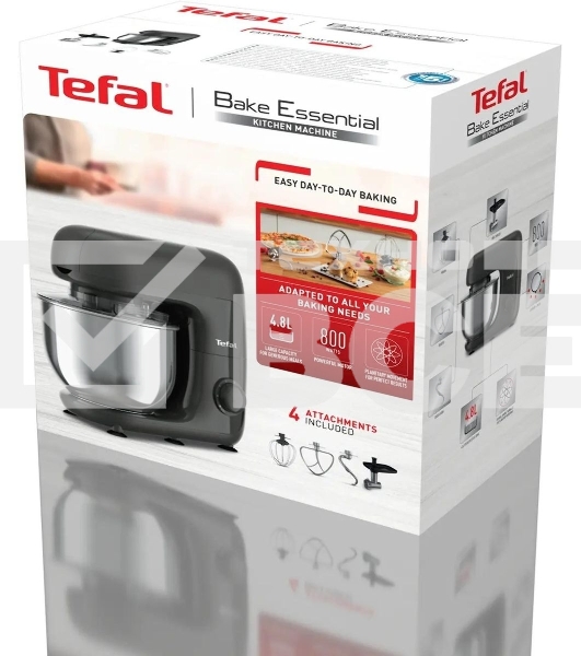 Кухонная машина Tefal Bake Essential QB161H38, черный/серебристый