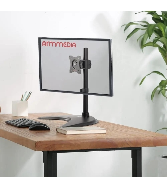 Кронштейн для мониторов Arm Media LCD-T51 черный 15'-32' макс.10кг настольный поворот и наклон верт.перемещ.