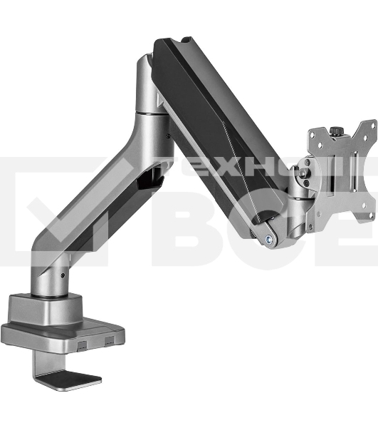 Кронштейн для мониторов Ultramounts UM717 серебристый 17'-49' макс.18кг крепление к столешнице поворот и наклон