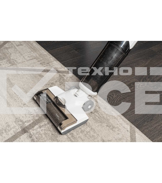 Пылесос вертикальный GARLYN Aqua Base 3 белый/черный, питание от аккумулятора, 170 Вт, уборка сухая/влажная, пылесборник 0.4 л