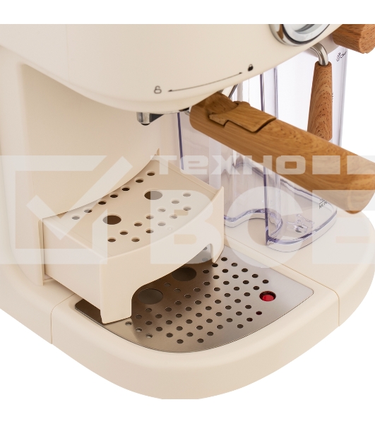 Кофеварка рожковая Maunfeld MF-737BG PRO бежевый, исп. кофе - молотый, 1.5 л, 1250 Вт, 15 бар