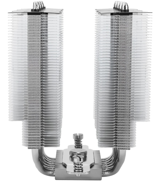 Кулер для процессора Thermalright Phantom Spirit 120 SE черный (4-pin PWM, 154mm, Ni/Cu, 7x6mm, 2x120мм, 66.17CFM, 25.6dBA, 1500RPM, S: 1200, 1700, 1851, 115X, AM4, AM5, silver, black)