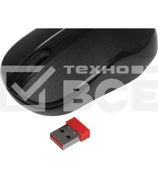 Мышь беспроводная Defender Datum MM-285 черный, 1600 dpi, радиоканал, USB, кнопки - 3