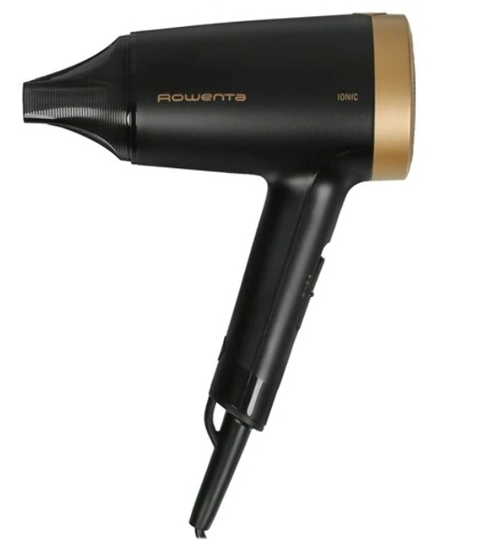 Фен Rowenta Express Style Ionic CV1811F0 черный/золотой, 1600 Вт, компактный, ионизация