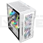 Компьютерный корпус 1STPLAYER TRILOBITE T3 White / mATX, TG / 4x 120mm LED fans inc. / T3-WH-4F1-W, фото 1