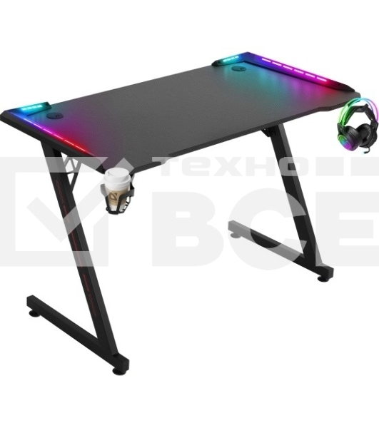 Стол игровой Defender Jupiter RGB,подвес кружки+гарн., черн._5