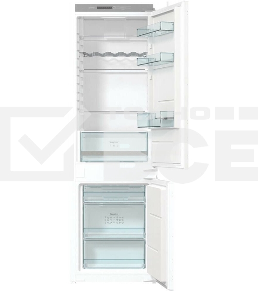 Встраиваемый холодильник Gorenje NRKI418FA0 белый, двухкамерный, 180/68 л., морозилка снизу, No Frost