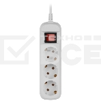 Удлинитель электрический ЭРА UDL-10-330-ES Greenline 3 розетки с заземлением с выключателем 3м ПВС 3x0.75мм2, фото4