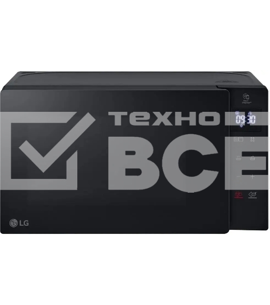 Микроволновая печь LG MH6032GAS черный, 20 л, 700 Вт, переключатели - сенсор