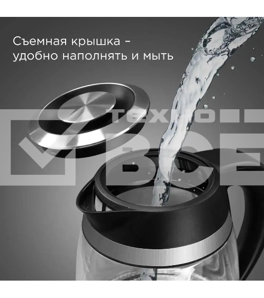Чайник электрический Redmond KG227 1.7л. 2200Вт черный
