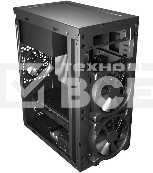 Компьютерный корпус Digma DCC-MN306 черный без БП mATX 1x80мм 1x92мм 2x120мм 2xUSB 2.0 1xUSB 3.0 audio