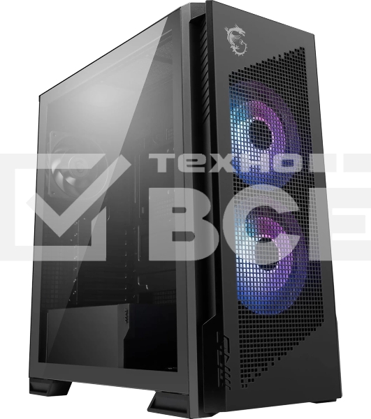 Компьютерный корпус MSI MPG VELOX 300R AIRFLOW PZ, Global, 2xUSB 3.2 Gen 1, 1xUSB 3.2 Gen2 Type-C,2x160мм ARGb Fan, 1x120мм