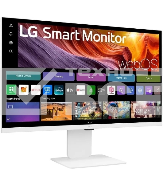 Монитор 31.5' LG UltraFine 32U830SA-W IPS 3840x2160, 60 Гц, 5 мс, 16:9, 400 кд/м², 2xHDMI 2.0, USB-C (65 Вт), USB Hub (2x USB 3.0), 3.5 Jack, HDR10, динамики (2x5 Вт), Smart TV, Wi-Fi, Bluetooth, VESA 100x100, белый