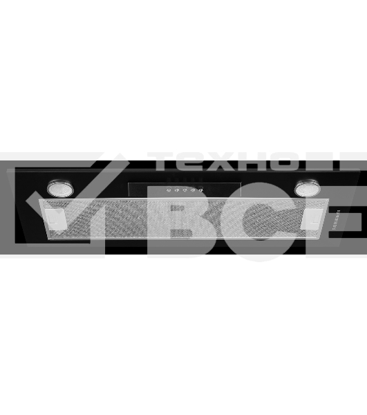 Вытяжка встраиваемая Kuppersberg Inlinea 70 BX черный/нержавеющая сталь, 70 см, 1300 куб. м/ч, 41 дБ