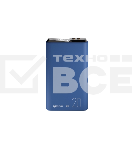 Портативный аккумулятор OLMIO QS-20, 20000mAh, 22.5W QuickCharge3.0/PowerDelivery, LCD, темно-серый