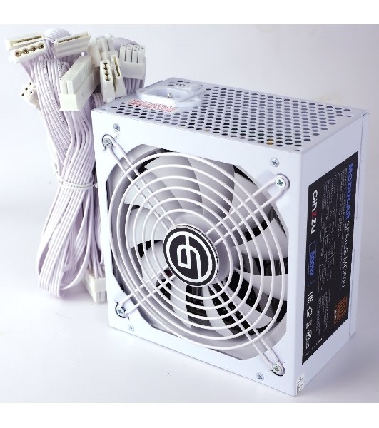 Блок питания Ginzzu MC800 14CM 80+Bronze Белый