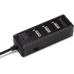 USB-концентратор Buro BU-HUB4-0.5L-U2.0, USB 2.0, USB 4 порта, USB, фото 1