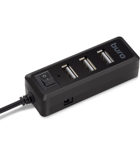USB-концентратор Buro BU-HUB4-0.5L-U2.0, USB 2.0, USB 4 порта, USB