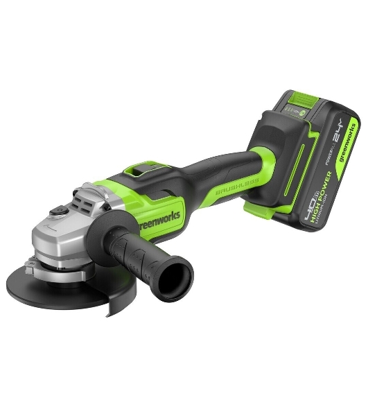 Углошлифовальная машина Greenworks GD24AG 754Вт 10500об/мин рез.шпин.:M14 d=125мм (3200207CUB)