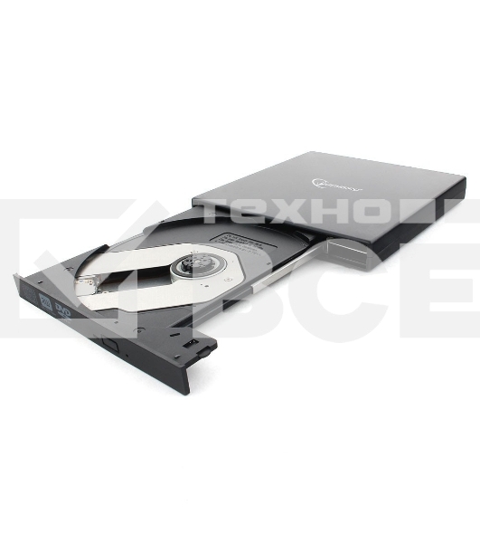 Внешний CD/DVD привод USB 2.0 Gembird DVD-USB-02R, пластик, черный