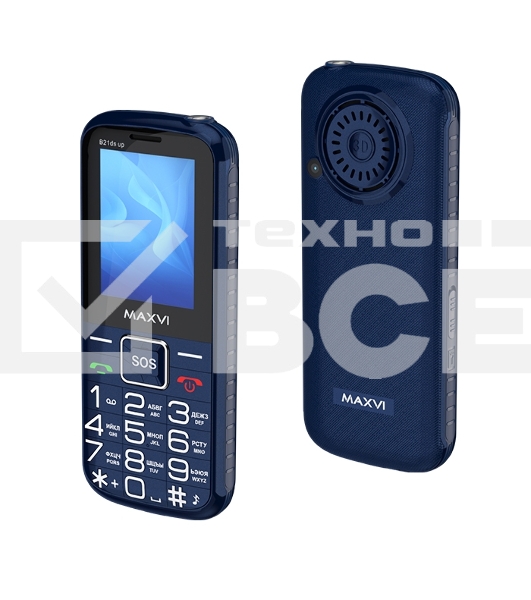 Мобильный телефон Maxvi B21ds up синий