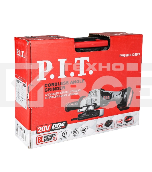 Угловая шлифовальная машина P.I.T. PWS20H-125B/1 8000об/мин рез.шпин.:M14 d=125мм