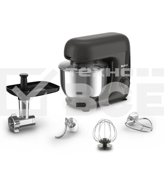 Кухонная машина Tefal Bake Essential QB161H38, черный/серебристый