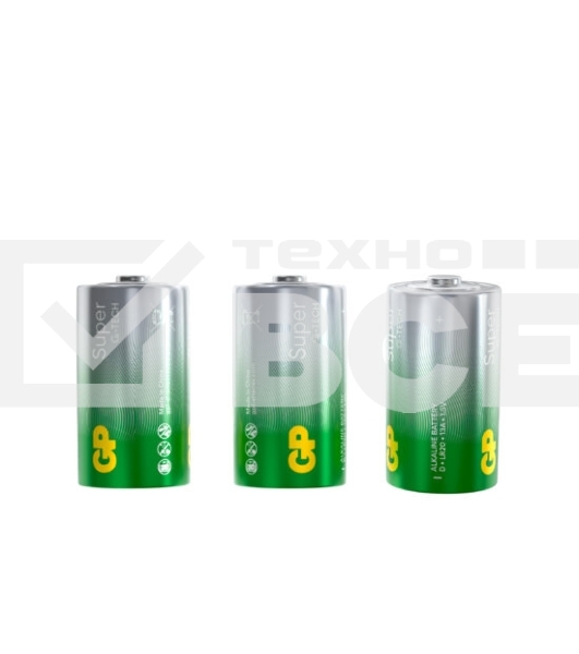 Алкалиновые батарейки GP Super Alkaline G-Tech 13А типоразмера D - 2 шт. на блистере (2 шт.)