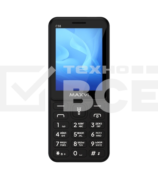 Мобильный телефон Maxvi C38 черный