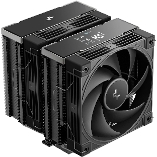 Кулер для процессора DEEPCOOL AK620 G2 DIGITAL NYX LGA1851/1700/1200/115X/AM5/AM4 (8шт/кор, TDP 260W, PWM, DUAL Fan 120мм, 6 тепл. трубок, Copper Base, черный) RET (R-AK620G2-BKNNMN-GJD-1)