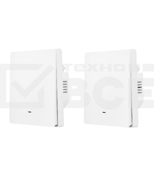 Комплект два умных одноклавишных выключателя HOMMYN 2SWZBNN01W